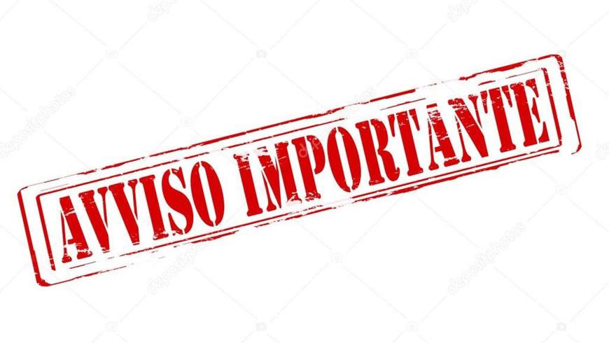Avviso importante
